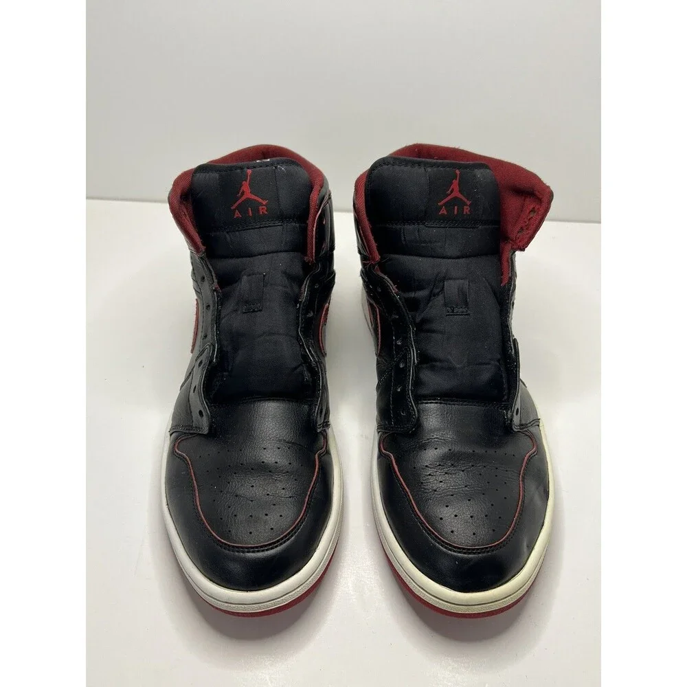 Jordan 1 Mid Black/Black-White-Gym Red Size 12 US  (554725 028)